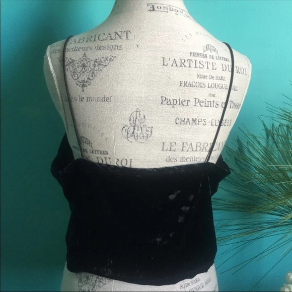 Wild Fable XXL Black Crop Top Plus Velvetish Spaghetti Strap Shirt Tank - Picture 6 of 9
